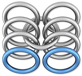 Linked jump rings